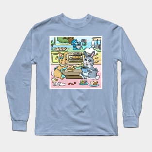 Bunny couple baking Long Sleeve T-Shirt